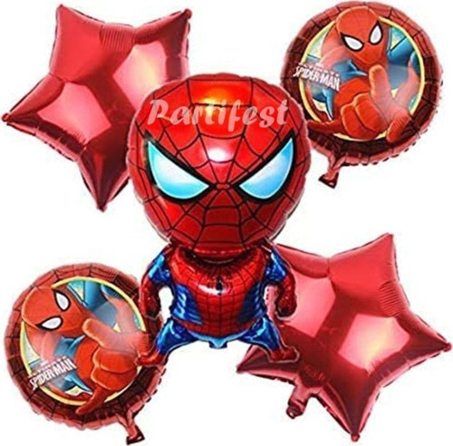Spiderman Örümcek Adam Balon Set Balon Folyo Set Spiderman Konsept Doğum Günü Set Yaş Balon
