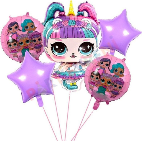Unicorn Lol Surprise Balon Seti Lol Bebek Balon Seti Lol Doğum Günü Parti Seti