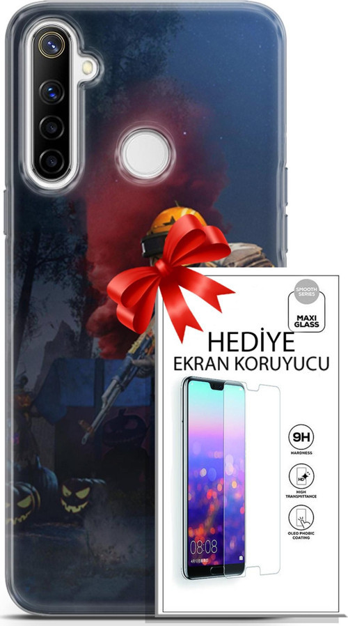 Realme 6İ Kılıf Orijinal Seri Pubg 25 Çatışma Soyulmayan Kılıf + Ekran Koruyucu Full Korumaketi