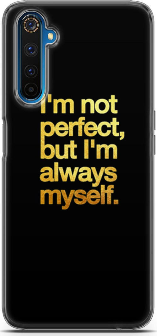 Realme 6 Pro Kılıf Orijinal Seri Typo 20 I'M Not Perfect Renkli Kılıf