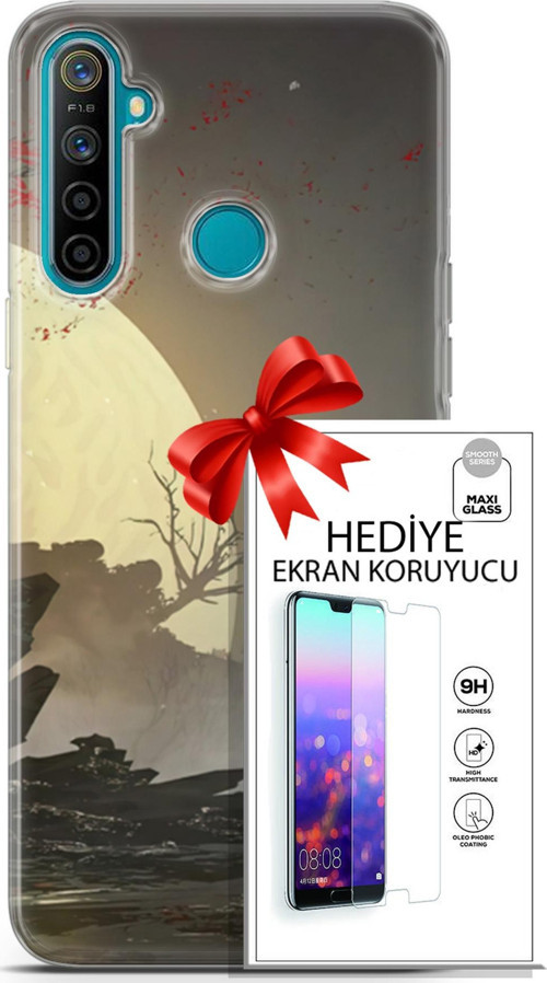 Realme 5İ Kılıf Orijinal Seri Fantasy 29 Anime Savaşçı Leke Tutmaz Kapak + Ekran Koruyucu