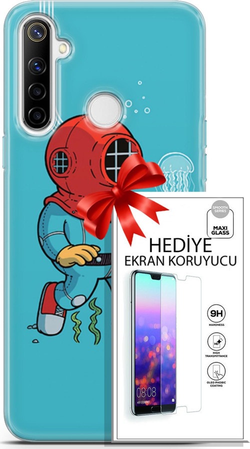 Realme 6İ Kılıf Orijinal Seri Neo 08 Batman Dc Baskılı Kılıf + Ekran Koruyucu