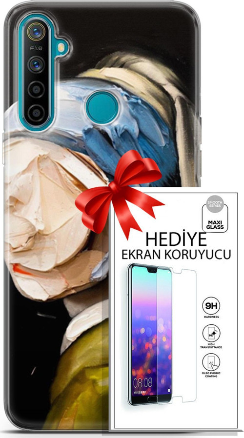Realme 5İ Kılıf Orijinal Seri Soul 03 Yüzü Olmayan Kadın Arka Kapak + Ekran Koruyucu