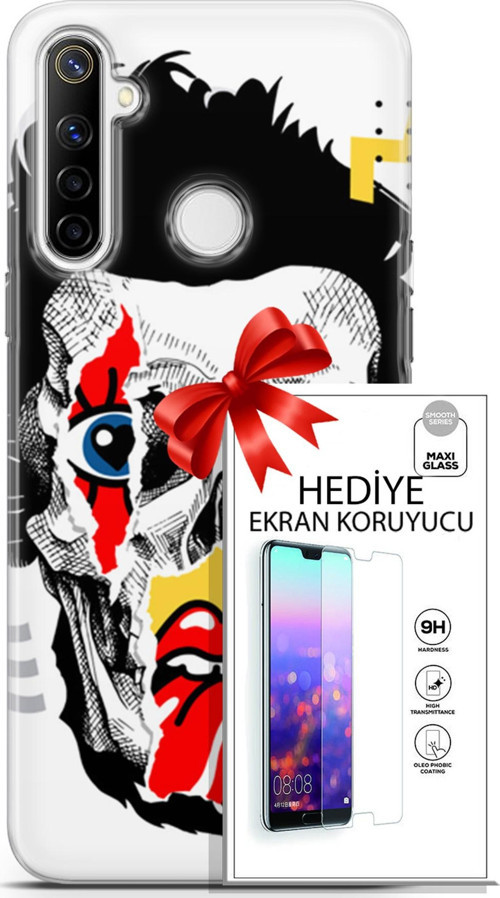 Realme 6İ Kılıf Orijinal Seri Punky 05 Karışık Koruma Kılıfı + Ekran Koruyucu