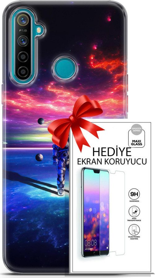 Realme 5İ Kılıf Orijinal Seri Neo 22 Kaptan Amerika Kap + Ekran Koruyucu