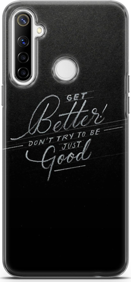 Realme 6İ Kılıf Orijinal Seri Typo 10 Get Better Don'T Cry Full Hd Kılıf