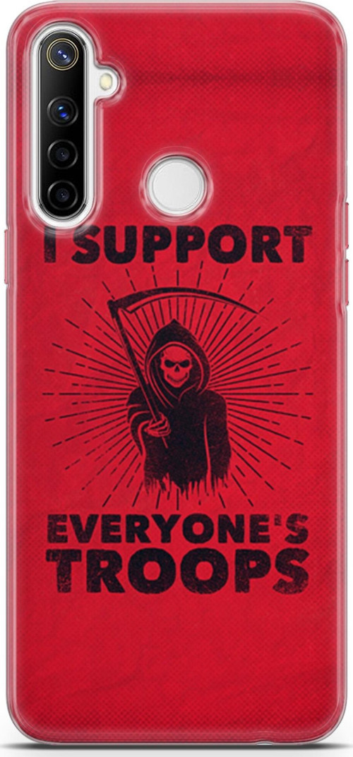 Realme 6İ Kılıf Orijinal Seri Typo 11 I Support Everyone'S Troops 4K Baskılı Kılıf