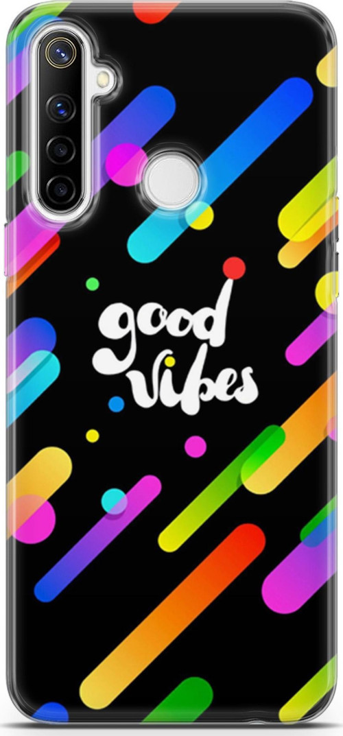Realme 6İ Kılıf Orijinal Seri Typo 27 Good Vibes Lazer Kesim Silikon