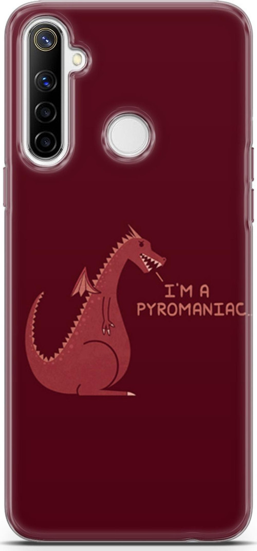 Realme 6İ Kılıf Orijinal Seri Typo 07 I'M A Pyromaniac Desenli Kılıf