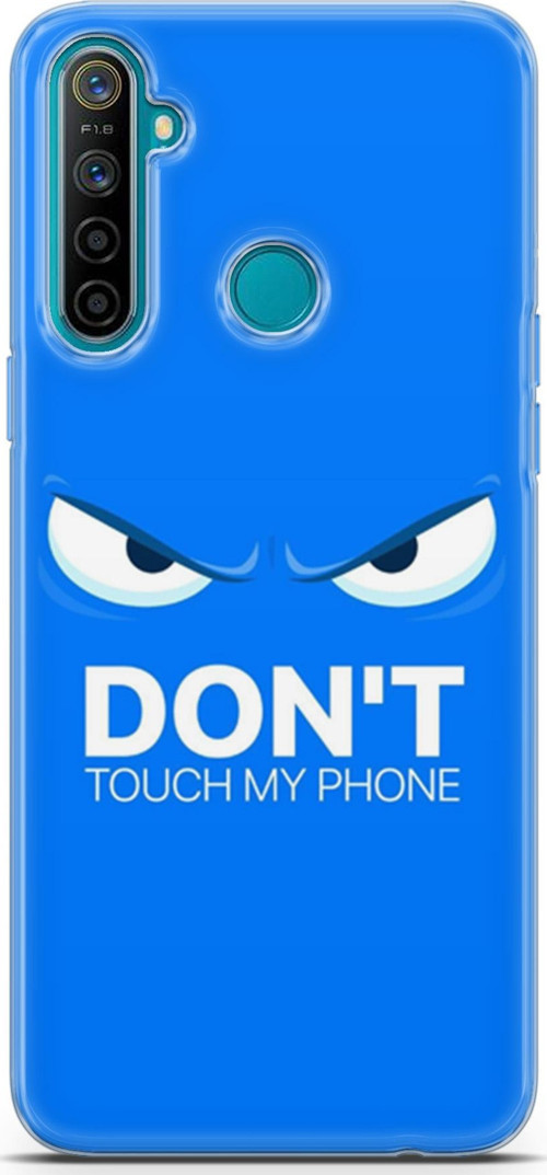 Realme 5İ Kılıf Orijinal Seri Typo 19 Don'T Touch My Phone Tam Koruma Kılıf