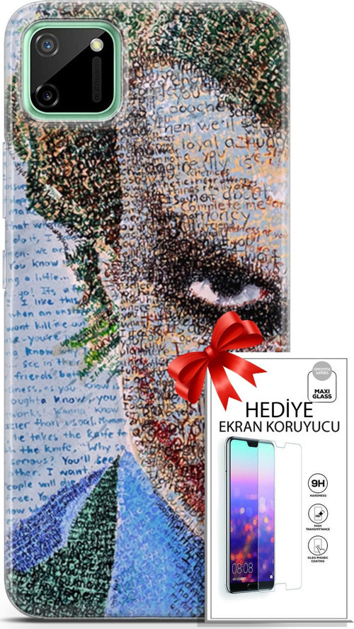Realme C11 Kılıf Orijinal Seri Cardano 10 Joker Full Hd Kılıf + Ekran Koruyucu
