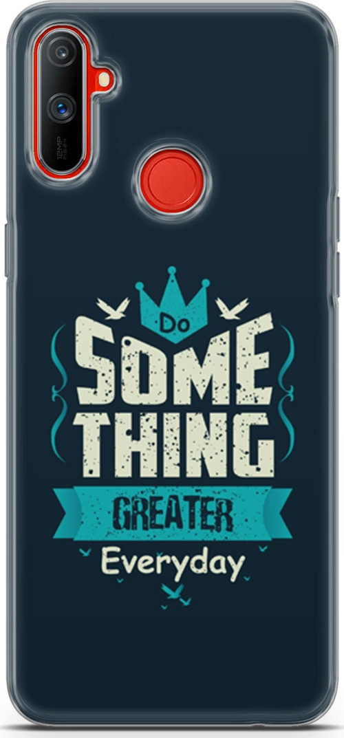 Realme C3 Kılıf Orijinal Seri Typo 22 Some Thing Greater.. Kap