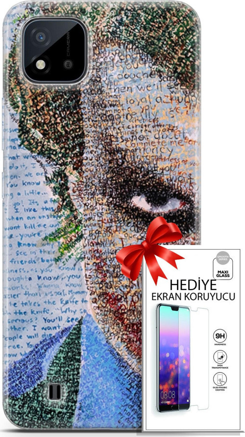 Realme C11 2021 Kılıf Orijinal Seri Cardano 10 Joker Full Hd Kılıf + Ekran Koruyucu