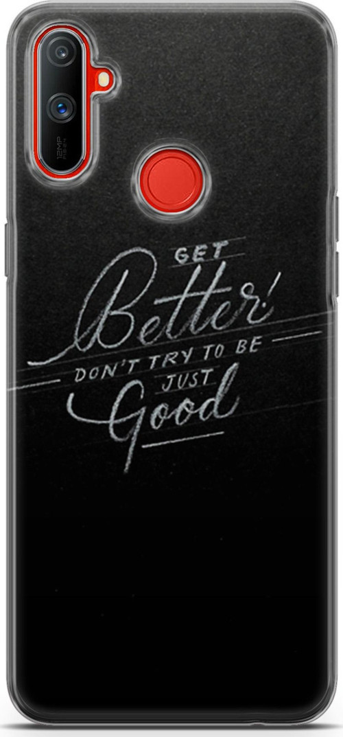 Realme C3 Kılıf Orijinal Seri Typo 10 Get Better Don'T Cry Full Hd Kılıf