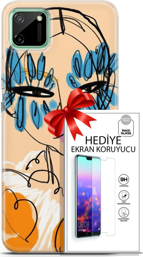 Realme C11 Kılıf Orijinal Seri Soul 24 Uzakdoğulu Darbe Emici Kılıf + Ekran Koruyucu