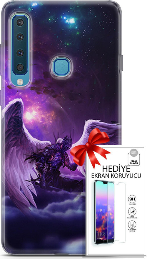 Samsung Galaxy A9 2018 Kılıf Orijinal Seri Cardano 23 Melek Telefon Kabı Ve Ekran Koruyucu