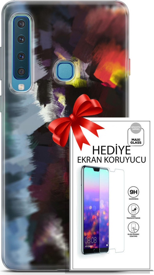 Samsung Galaxy A9 2018 Kılıf Orijinal Seri Nature 19 Çok Renkli Tam Koruma Kılıf + Ekran Koruyucu