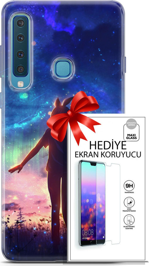 Samsung Galaxy A9 2018 Kılıf Orijinal Seri Fantasy 26 Tavşan Kulaklı Soft Kapak + Ekran Koruyucu