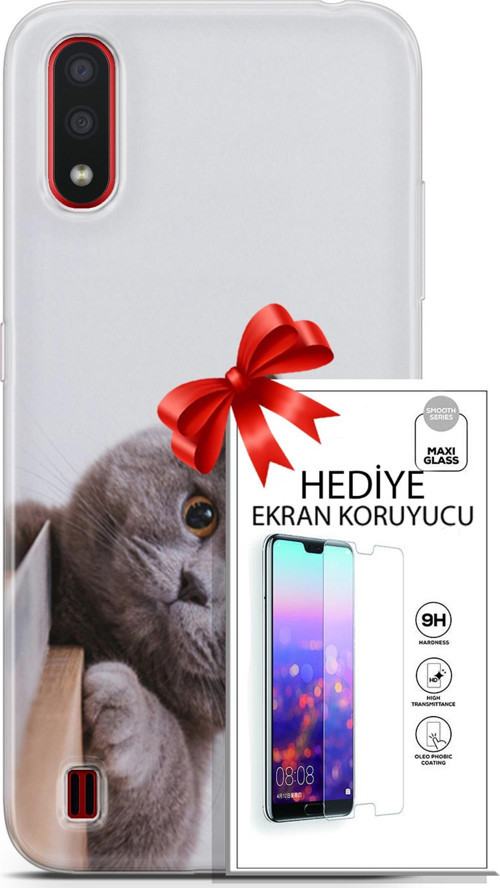 Samsung Galaxy A01 Kılıf Orijinal Seri Scotish-British 06 Duman Koruyucu Kapak Ekran Koruyucu