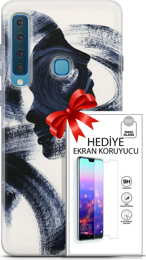 Samsung Galaxy A9 2018 Kılıf Orijinal Seri Soul 10 2 Yüzlü Full Hd Kılıf + Ekran Koruyucu