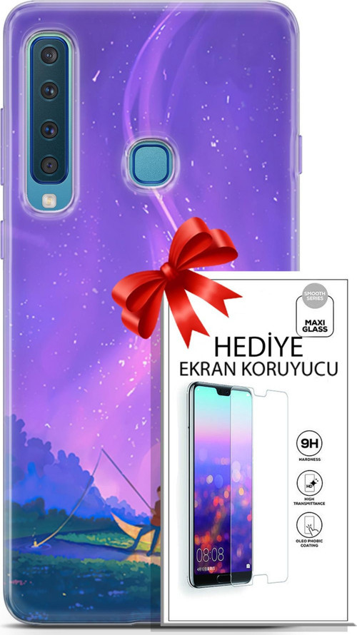 Samsung Galaxy A9 2018 Kılıf Orijinal Seri Neo 15 Clowhunter Kalın Silikon + Ekran Koruyucu