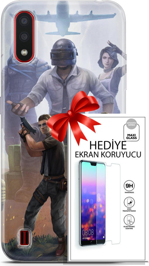 Samsung Galaxy A01 Kılıf Orijinal Seri Pubg 09 Carlo Uv Kılıf Ve Ekran Koruyucu