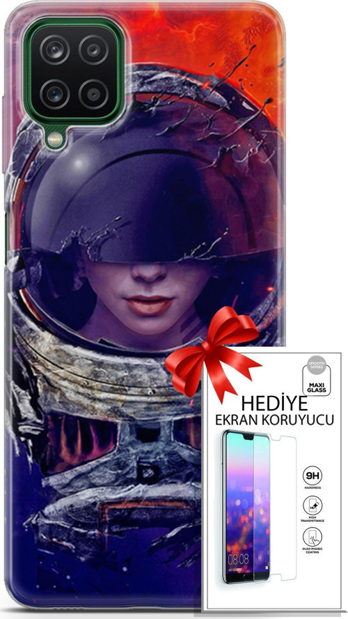 Samsung Galaxy A12 Kılıf Orijinal Seri Algorand 17 Astrolojika Yumuşak Kılıf + Ekran Koruyucu