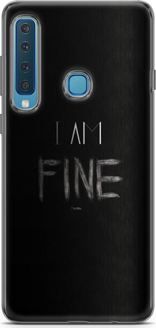 Samsung Galaxy A9 2018 Kılıf Orijinal Seri Typo 04 I Am Fine Silikon Kılıf