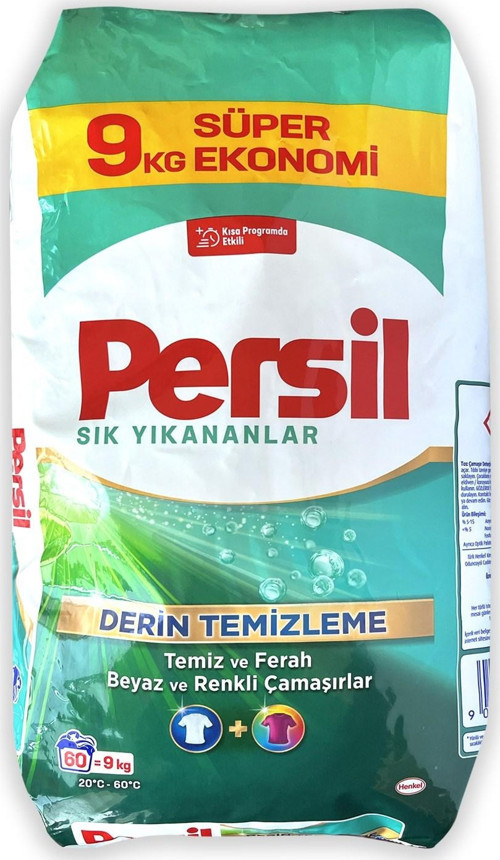 9 kg Sık Yıkananlar Beyazlarlar ve Renkliler İçin Toz Deterjan