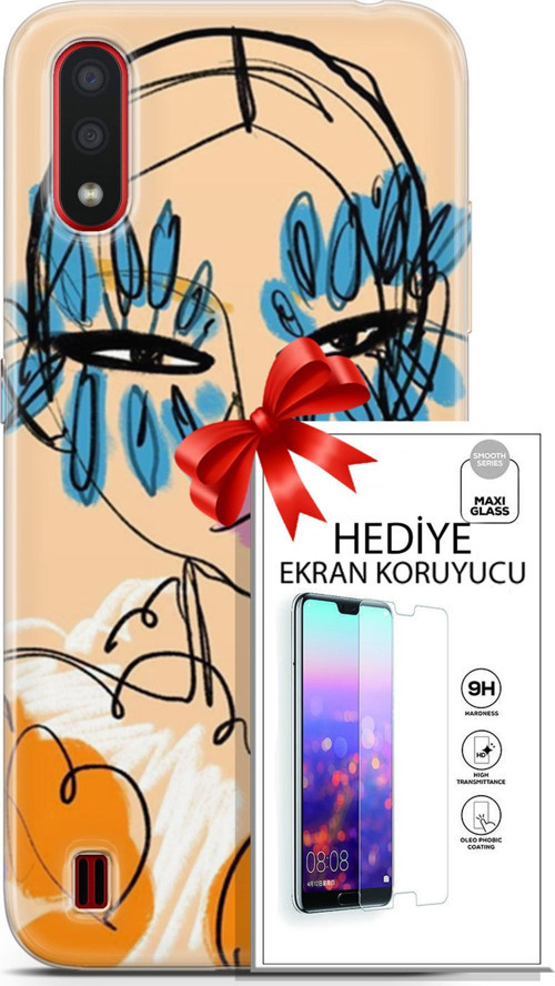 Samsung Galaxy A01 Kılıf Orijinal Seri Soul 24 Uzakdoğulu Darbe Emici Kılıf + Ekran Koruyucu