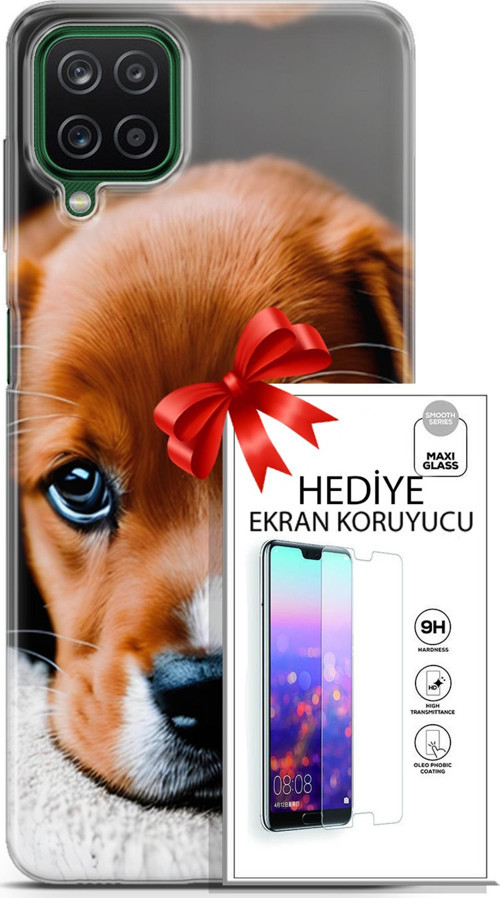 Samsung Galaxy A12 Kılıf Orijinal Seri Dogs 09 Beagle Uv Kılıf Ve Ekran Koruyucu
