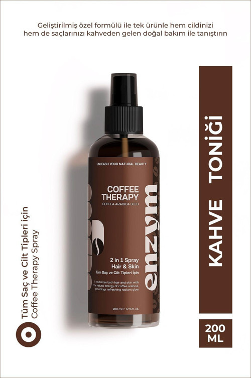 Doğal Kahve Toniği Saç (dökülme karşıtı, onarıcı) ve Cilt Bakımı (ton eşitleme, antioksidan) 200 ml
