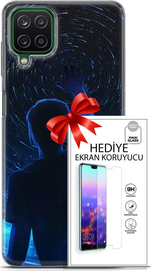 Samsung Galaxy A12 Kılıf Orijinal Seri Neo 14 Batman The Joker Cover Kılıf + Ön Ekran Koruyucu