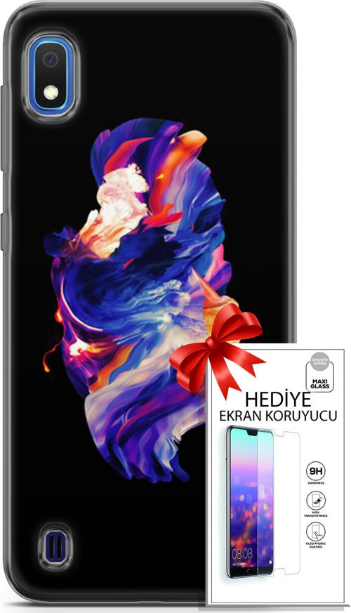 Samsung Galaxy A10 Kılıf Orijinal Seri Cardano 12 Wallpapaer Tasarım Kılıf + Ekran Koruyucu