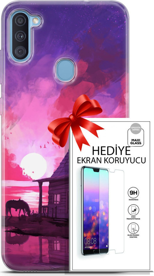 Samsung Galaxy A11 Kılıf Orijinal Seri Neo 27 Aquaman Lazer Kesim Silikon Ekran Koruyucu