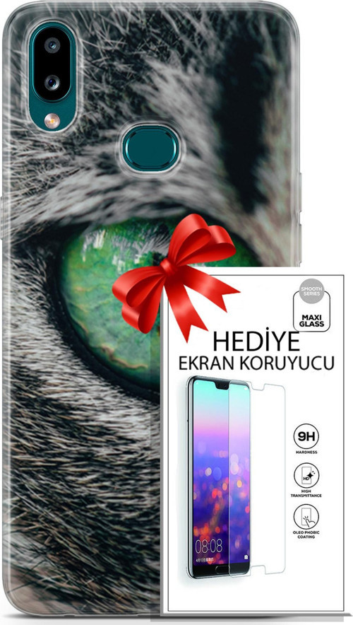Samsung Galaxy A10S Kılıf Orijinal Seri Scotish-British 28 Göz Detay İz Bırakmayan Kılıf + Ön Ekran Koruyucu
