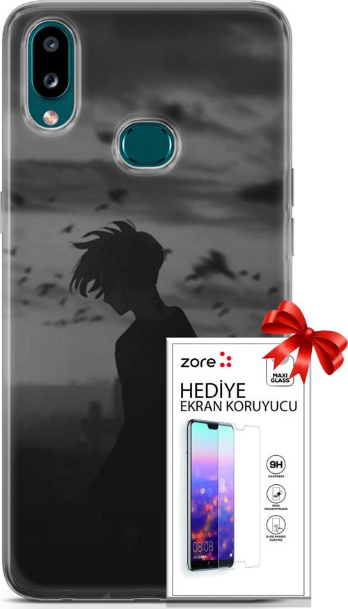 Samsung Galaxy A10S Kılıf Orijinal Seri Supers 26 Gambar Anime Soft Kapak + Ekran Koruyucu