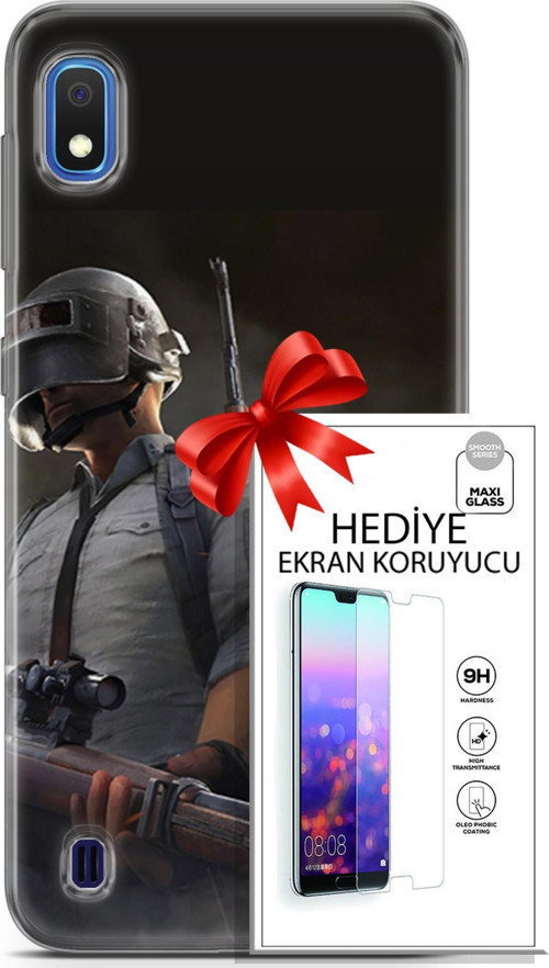 Samsung Galaxy A10 Kılıf Orijinal Seri Pubg 02 Battlegrounds Kapak Ve Ekran Koruyucu