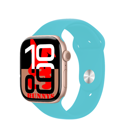 Samsung Galaxy M21 Uyumlu Turkuaz Akıllı Saat Watch10 2025 Hediyeli AMOLED EKRAN