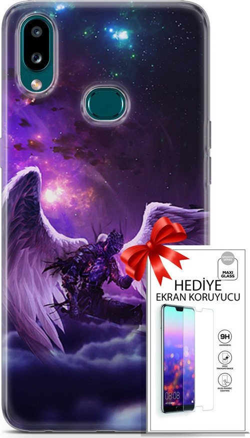 Samsung Galaxy A10S Kılıf Orijinal Seri Cardano 23 Melek Telefon Kabı Ve Ekran Koruyucu