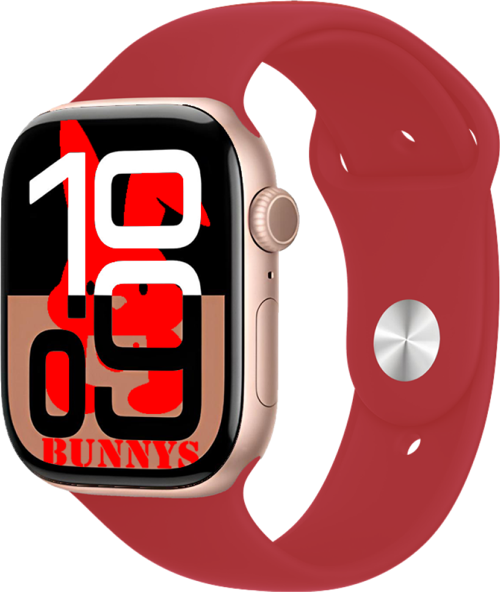 Samsung Galaxy S24 Ultra Uyumlu Kırmızı Akıllı Saat Watch10 2025 Hediyeli AMOLED EKRAN