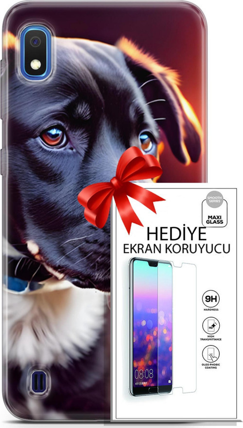 Samsung Galaxy A10 Kılıf Orijinal Seri Dogs 27 Rostov Lazer Kesim Silikon Ekran Koruyucu