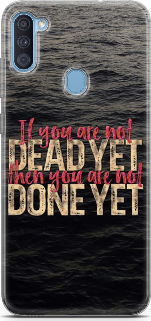 Samsung Galaxy A11 Kılıf Orijinal Seri Typo 30 If You Are Note Kenarları Şeffaf Kapak