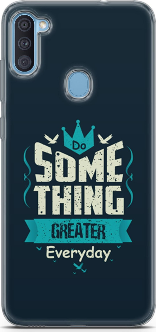 Samsung Galaxy A11 Kılıf Orijinal Seri Typo 22 Some Thing Greater.. Kap