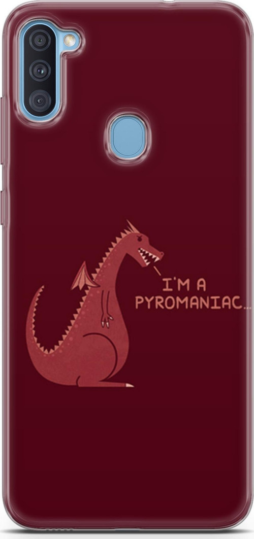 Samsung Galaxy A11 Kılıf Orijinal Seri Typo 07 I'M A Pyromaniac Desenli Kılıf