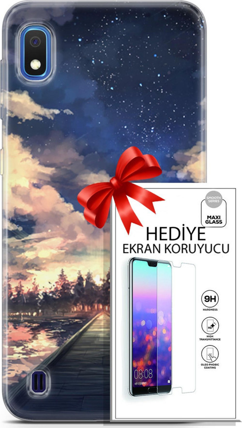Samsung Galaxy A10 Kılıf Orijinal Seri Fantasy 22 Sonsuz Yol Kap + Ekran Koruyucu