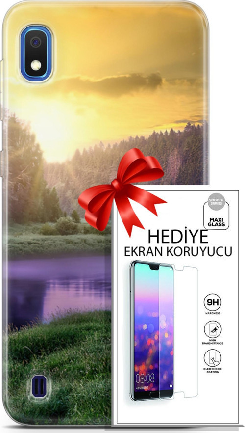 Samsung Galaxy A10 Kılıf Orijinal Seri Fantasy 05 Nehir Koruma Kılıfı + Ekran Koruyucu