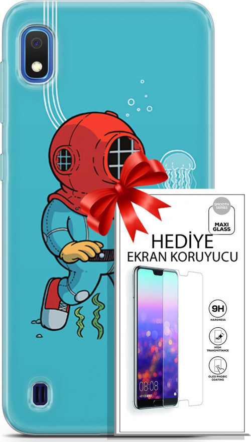 Samsung Galaxy A10 Kılıf Orijinal Seri Neo 08 Batman Dc Baskılı Kılıf + Ekran Koruyucu
