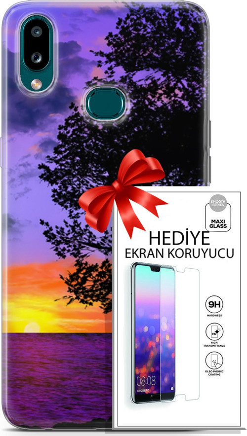 Samsung Galaxy A10S Kılıf Orijinal Seri Fantasy 06 Ağaç Koruyucu Kapak Ekran Koruyucu