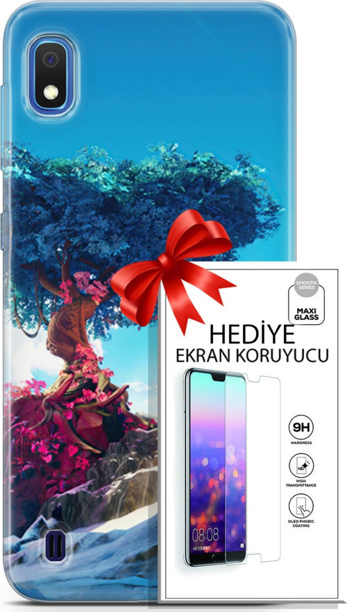 Samsung Galaxy A10 Kılıf Orijinal Seri Neo 04 Spiderman Silikon Kılıf + Ekran Koruyucu Full Koruma